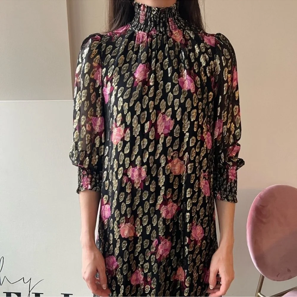 NWOT Kate spade Rose Garden Smocked Shift Dress